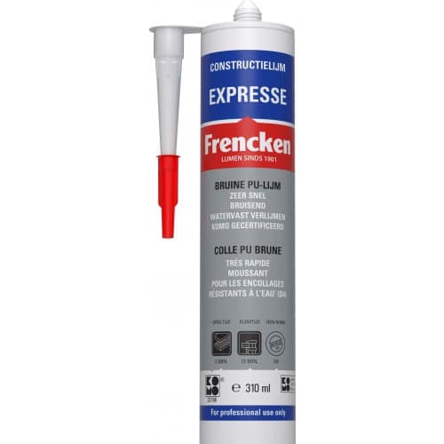 fles van 310 ml constructielijm expresse frencken met nozzle